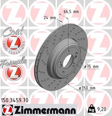 Brake Disc ZIMMERMANN 150.3459.70