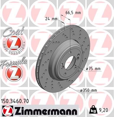 ZIMMERMANN 150.3460.70 Brake Disc