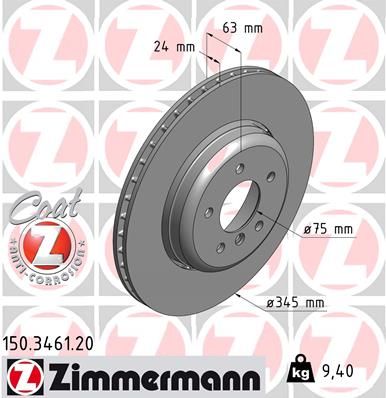 ZIMMERMANN 150.3461.20 Brake Disc