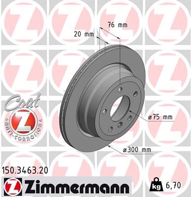 ZIMMERMANN 150.3463.20 Brake Disc