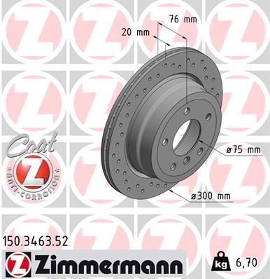 Brake Disc ZIMMERMANN 150.3463.52