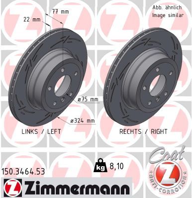 Brake Disc ZIMMERMANN 150.3464.53