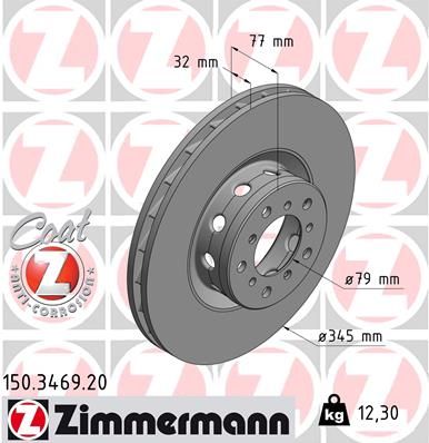 Brake Disc ZIMMERMANN 150.3469.20
