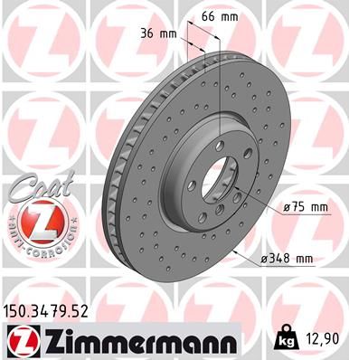 Brake Disc ZIMMERMANN 150.3479.52