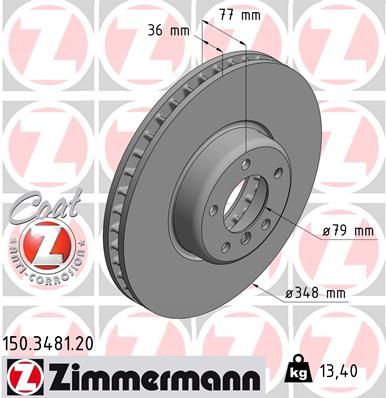 ZIMMERMANN 150.3481.20 Brake Disc