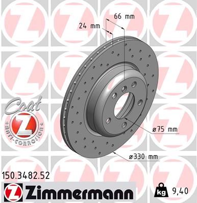 ZIMMERMANN 150.3482.52 Brake Disc