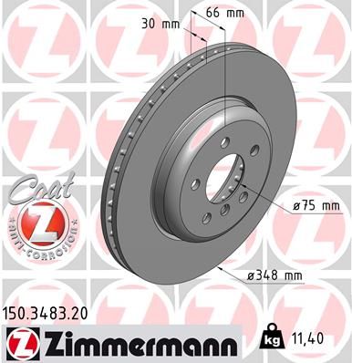Brake Disc ZIMMERMANN 150.3483.20