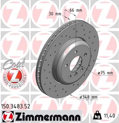 Brake Disc ZIMMERMANN 150.3483.52