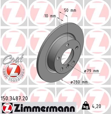 ZIMMERMANN 150.3487.20 Brake Disc
