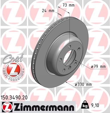 Brake Disc ZIMMERMANN 150.3490.20