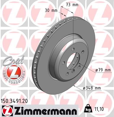 Brake Disc ZIMMERMANN 150.3491.20