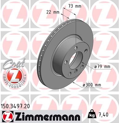 ZIMMERMANN 150.3497.20 Brake Disc