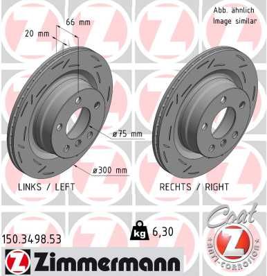 ZIMMERMANN 150.3498.53 Brake Disc