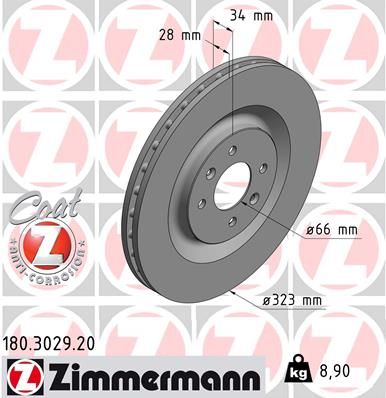 ZIMMERMANN 180.3029.20 Brake Disc