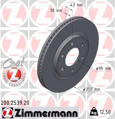 Brake Disc ZIMMERMANN 200.2539.20