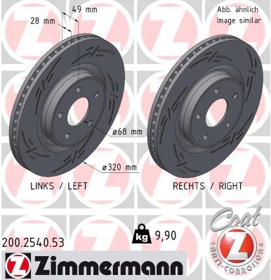 Brake Disc ZIMMERMANN 200.2540.53