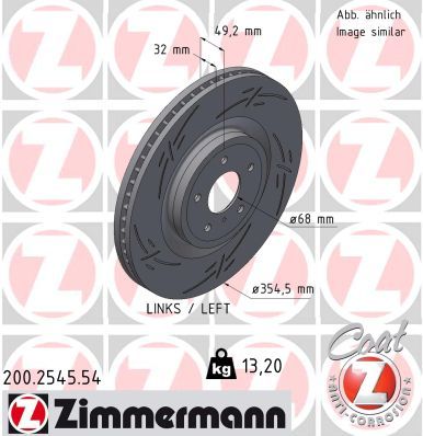 ZIMMERMANN 200.2545.54 Brake Disc