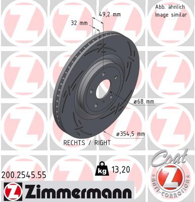 ZIMMERMANN 200.2545.55 Brake Disc