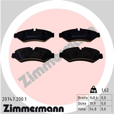 ZIMMERMANN 20747.200.1 Brake Pad Set, disc brake