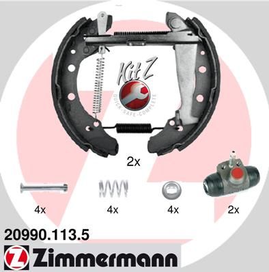 ZIMMERMANN 20990.113.5 Brake Shoe Set