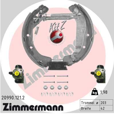 ZIMMERMANN 20990.121.2 Brake Shoe Set