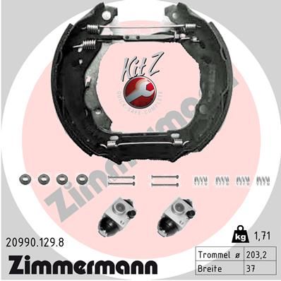 ZIMMERMANN 20990.129.8 Brake Shoe Set