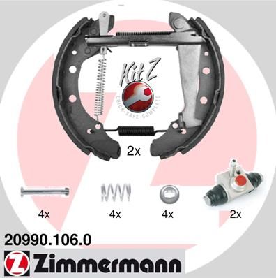 ZIMMERMANN 20990.106.0 Brake Shoe Set