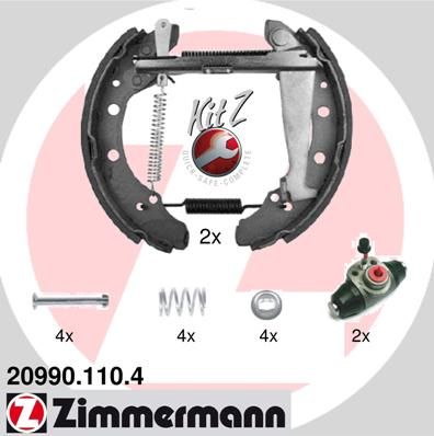 ZIMMERMANN 20990.110.4 Brake Shoe Set