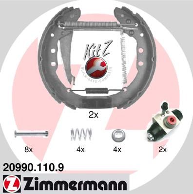 ZIMMERMANN 20990.110.9 Brake Shoe Set