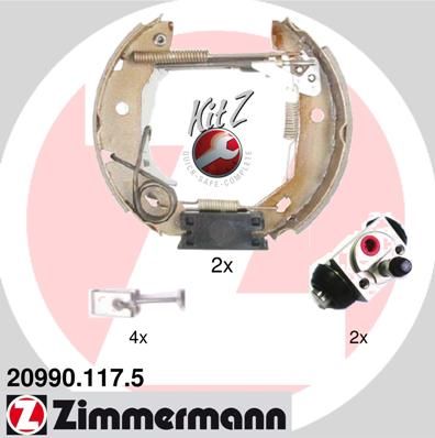 ZIMMERMANN 20990.117.5 Brake Shoe Set