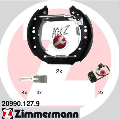 ZIMMERMANN 20990.127.9 Brake Shoe Set