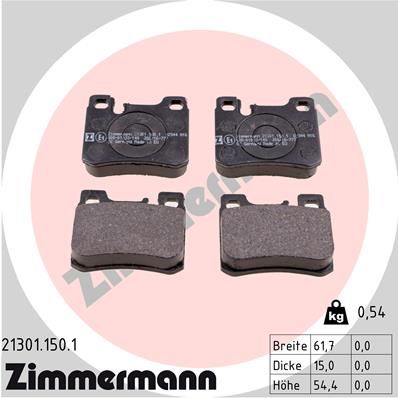 ZIMMERMANN 21301.150.1 Brake Pad Set, disc brake