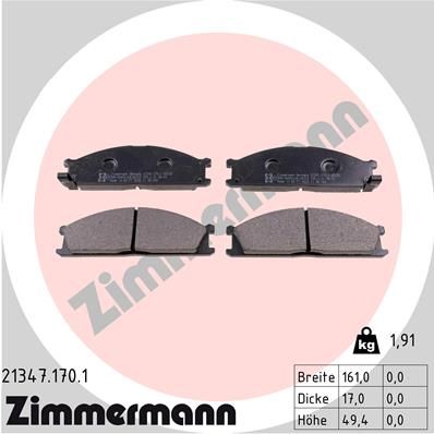 ZIMMERMANN 21347.170.1 Brake Pad Set, disc brake