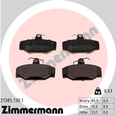 Brake Pad Set, disc brake ZIMMERMANN 21385.130.1