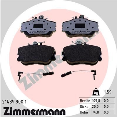 ZIMMERMANN 21439.900.1 Brake Pad Set, disc brake