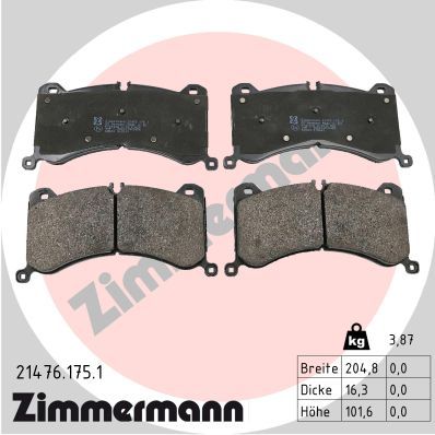 Brake Pad Set, disc brake ZIMMERMANN 21476.175.1