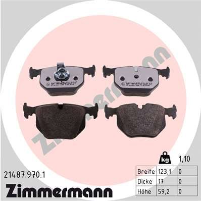 ZIMMERMANN 21487.970.1 Brake Pad Set, disc brake