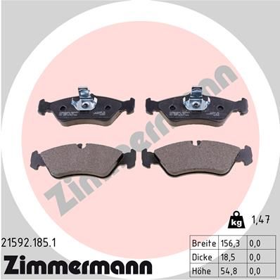 ZIMMERMANN 21592.185.1 Brake Pad Set, disc brake