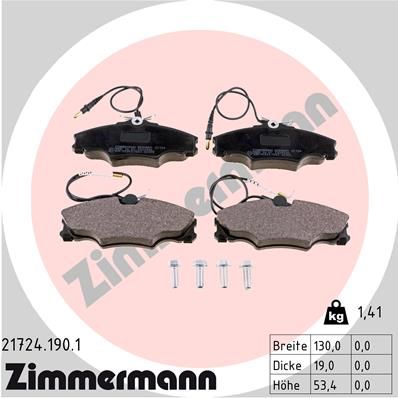 Brake Pad Set, disc brake ZIMMERMANN 21724.190.1