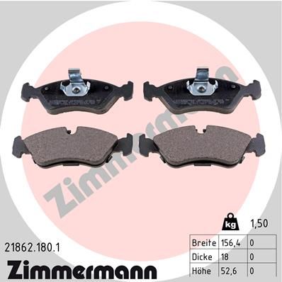 ZIMMERMANN 21862.180.1 Brake Pad Set, disc brake