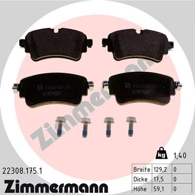 ZIMMERMANN 22308.175.1 Brake Pad Set, disc brake