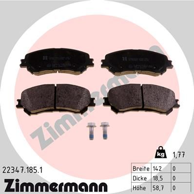 ZIMMERMANN 22347.185.1 Brake Pad Set, disc brake