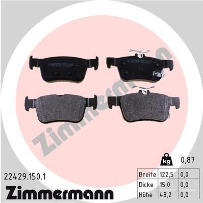 ZIMMERMANN 22429.150.1 Brake Pad Set, disc brake