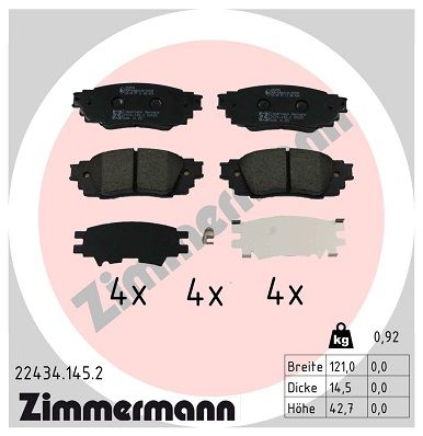 ZIMMERMANN 22434.145.2 Brake Pad Set, disc brake