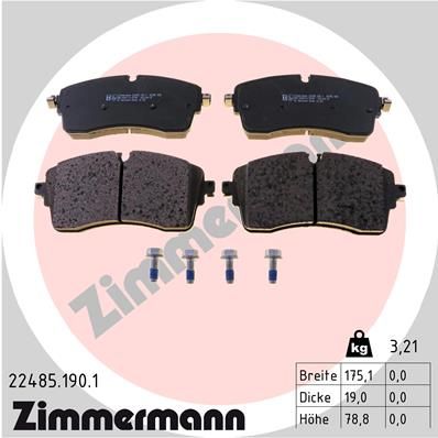 ZIMMERMANN 22485.190.1 Brake Pad Set, disc brake