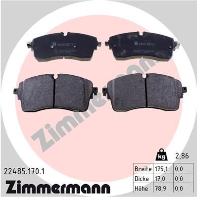 Brake Pad Set, disc brake ZIMMERMANN 22485.170.1