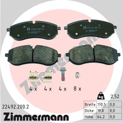 ZIMMERMANN 22492.200.2 Brake Pad Set, disc brake