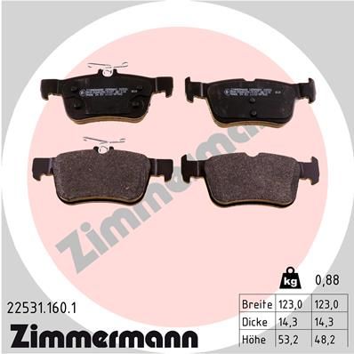 ZIMMERMANN 22531.160.1 Brake Pad Set, disc brake