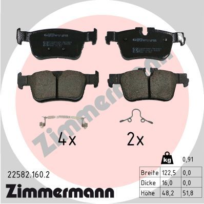 Brake Pad Set, disc brake ZIMMERMANN 22582.160.2