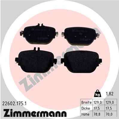 ZIMMERMANN 22602.175.1 Brake Pad Set, disc brake